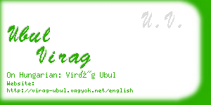 ubul virag business card